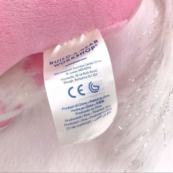 Build-A-Bear Pink “ Employee Swirl” Candy Stripe Unicorn with Ballet TuTu - Picture 10 of 13